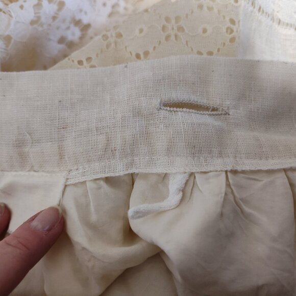 Vintage white lace patchwork maxi skirt - Picture 7 of 9